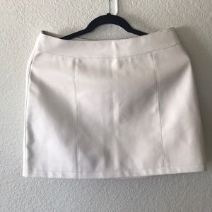 Fake leather white skirt brand new
